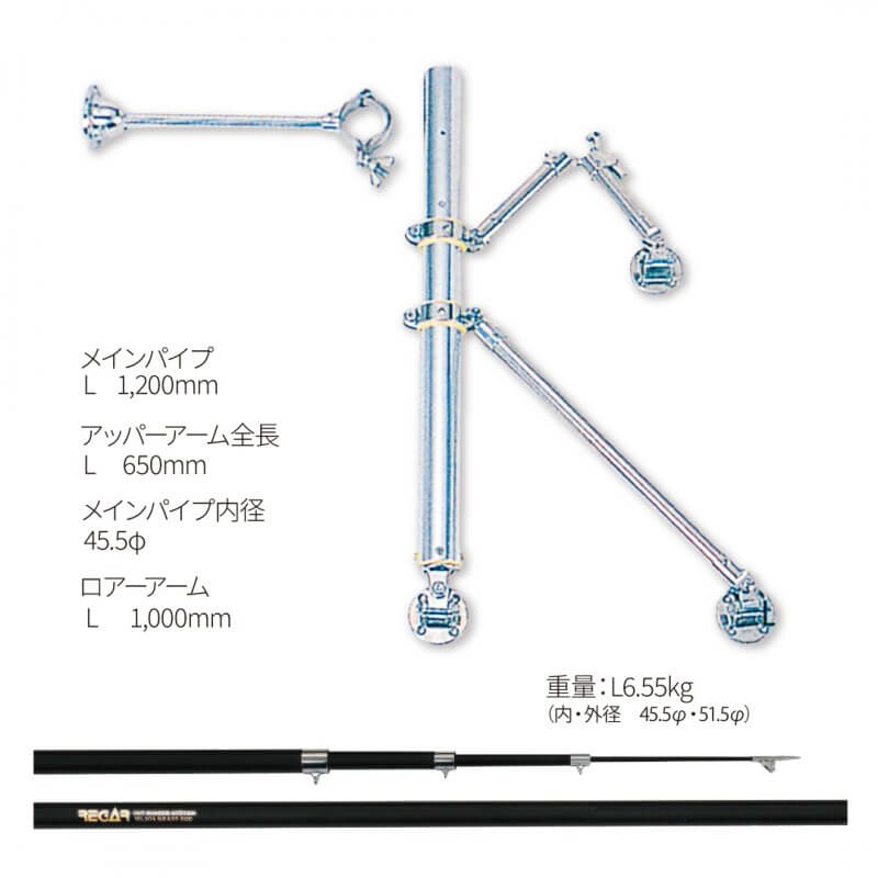 コンパクトスーパーヘビーL&カジキ用ロッド5.8ｍセット